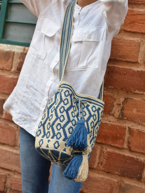 Mochila Wayuú L Blue