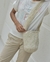 Mochila de lana mini beige