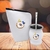 Imagen de MATE BLANCO ACERO INOXIDABLE CON FUNDA IMPERMEABLE C/GRABADO COLOR PERSONALIZADO CON NOMBRES, LOGOS EMPRESAS. SOUVENIR