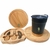 Set picada - asado c/base de bambu con vaso Personalizado Rosario Central