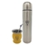 SET MATERO BOCA JUNIORS, CON TERMO METAL 1 LT GRABADO Y MATE ACERO INOX. CON BOMBILLA