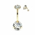 Piercing de ombligo CRISTAL GOLD III - comprar online