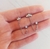 Piercing doble a rosca con cadenita CRISTAL TORNASOL