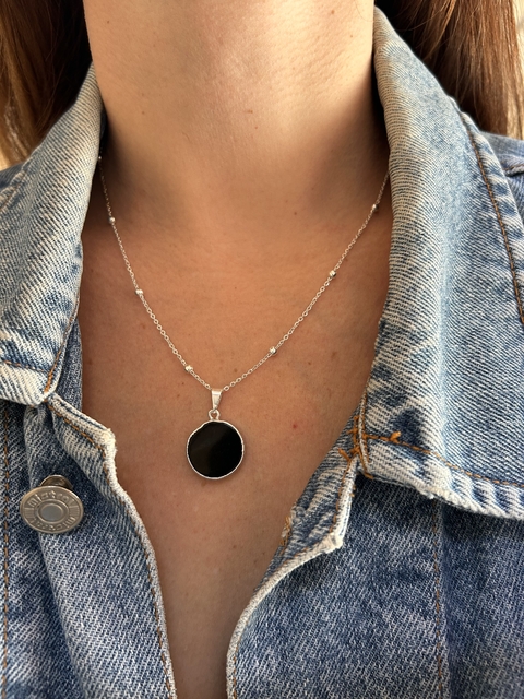 Collar FREYA obsidiana negra