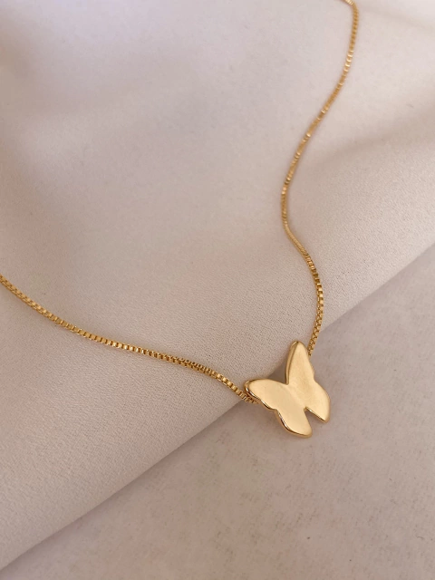 Colar Flora Banho Ouro 18K