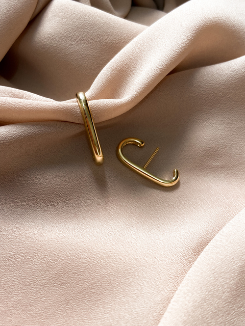 Ear Hook Liso Banho Ouro 18K - comprar online