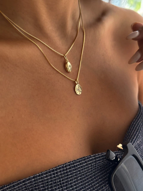 Kit Colares Amuletos Banho Ouro 18K - comprar online