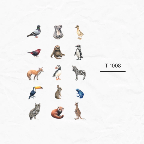 Tatuajes Temporales Mini Animales