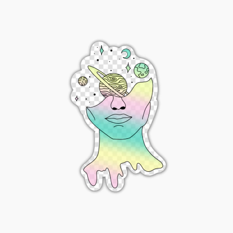 Sticker Transparente El Cosmos