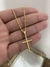 CORRENTE TIJOLINHO FECHO TRADICIONAL (1mm) + PINGENTE CRUCIFIXO PALITO 3X2cm - BANHADO A OURO 18K - loja online