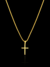 CORRENTE VENEZIANA FECHO TRADICIONAL (1mm) + PINGENTE CRUZ 2X2cm - BANHADO A OURO 18K