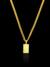 CORRENTE GRUMET FECHO TRADICIONAL (3mm) + PINGENTE PLACA TUDO POSSO - 2x2cm - BANHADO A OURO 18K3