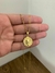 CORRENTE TIJOLINHO FECHO TRADICIONAL (1mm) + PINGENTE MEDALHA LEÃO - 2x2cm - BANHADO A OURO 18K - loja online