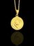 CORRENTE TIJOLINHO FECHO TRADICIONAL (1mm) + PINGENTE MEDALHA LEÃO - 2x2cm - BANHADO A OURO 18K - Vitalicio Joias - Joias Masculinas Banhadas a Ouro 18k 