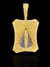 PINGENTE PLACA NOSSA S. DE APARECIDA - 4x3cm - BANHADO A OURO 18K -