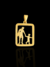 PINGENTE PLACA PAI DE MENINO - 2x2cm - BANHADO A OURO 18K -