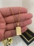 CORRENTE TIJOLINHO FECHO TRADICIONAL (1mm) + PINGENTE PLACA TUDO POSSO - 2X1,1cm - BANHADO A OURO 18K - loja online