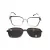 Óculos Clip-on 2 em 1 quadrado tortule INV17 - Só Lentes 