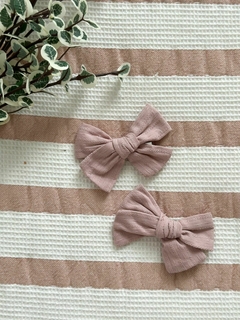 Hebilla moño rosa