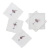 Acrylic Box With Cocktail Napkins - White with Drinks Embroidery - buy online