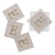 Coaster Set - Beige Mixed Linen with Monogram - online store