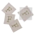 Image of Coaster Set - Beige Mixed Linen with Monogram