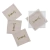 Coaster Set - Beige Mixed Linen with Monogram - buy online
