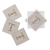 Coaster Set - Beige Mixed Linen with Monogram - buy online