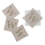 Coaster Set - Beige Mixed Linen with Monogram - online store