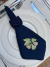 Navy Napkin with Pear embroidery - buy online