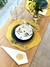 Guardanapo Off White com Bordado Lotus Amarelo - comprar online