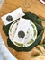 Guardanapo Off White com Bordado Lotus Musgo - comprar online