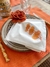 Off White Napkin with Orange Eucalyptus embroidery - buy online