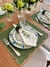 Guardanapo Off White com Bordado Eucalipto Verde - comprar online