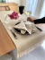 Caminho de Mesa Impermeavel Bege Xadrez com Preto - buy online