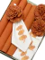 Set - Rectangular Orange with Eucalyptus(4 complete places)