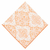 Guardanapo Bandana Off White com Laranja