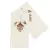 Toalha de Lavabo Off White com Bordado Pinha