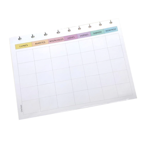 REPUESTO PARA CUADERNO PERSONALIZABLE BOOKI PLANIFICADOR SEMANAL N°3 15 HOJAS 120 GR