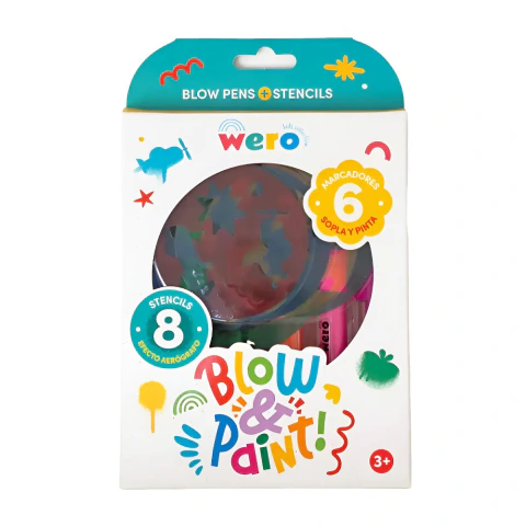 MARCADORES WERO - BLOW & PAINT AEROGRAFO X6 + 8 STENCILS
