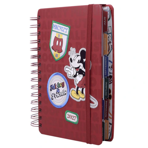 AGENDA MOOVING MICKEY & FRIENDS 2027 14X20 CM - DIA X PAGINA