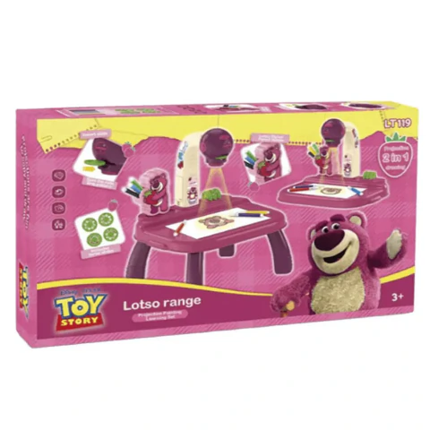 MESA PROYECTOR PARA DIBUJO LOTSO - 32 DISCOS DE DIBUJOS + 6 MARCADORES