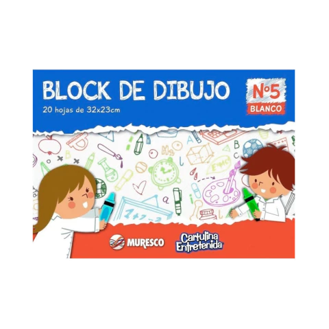 BLOCK DE DIBUJO MURESCO N°5 BLANCO X 20 HOJAS