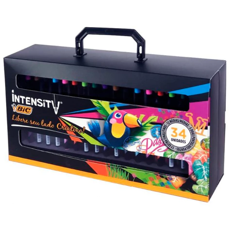 MALETÍN MARCADORES BIC INTENSITY X 34 ELEMENTOS