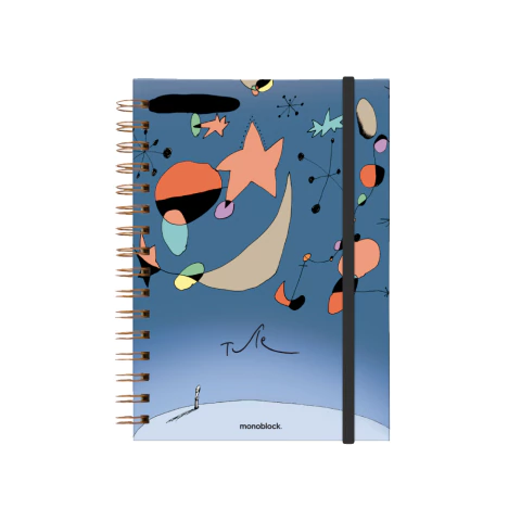 CUADERNO MONOBLOCK TUTE MIRÓ A5 TAPA DURA RAYADO