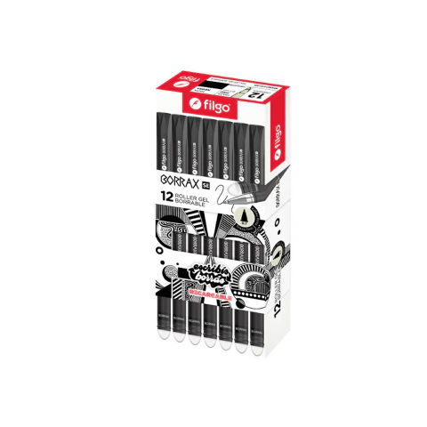 ROLLER GEL FILGO BORRABLE BORRAX SE NEGRO - X UNIDAD
