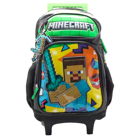 MOCHILA CRESKO - MINECRAFT STEEVE - 18" CON CARRO - comprar online