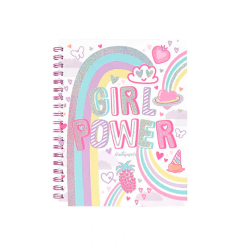CUADERNO MOOVING RAYADO TAPA DURA - QUITAPESARES GIRL POWER - 16X21 80 HOJAS