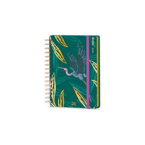 AGENDA 2026 MOOVING - BOHO VERDE - SEMANAL 10x15 CM - comprar online