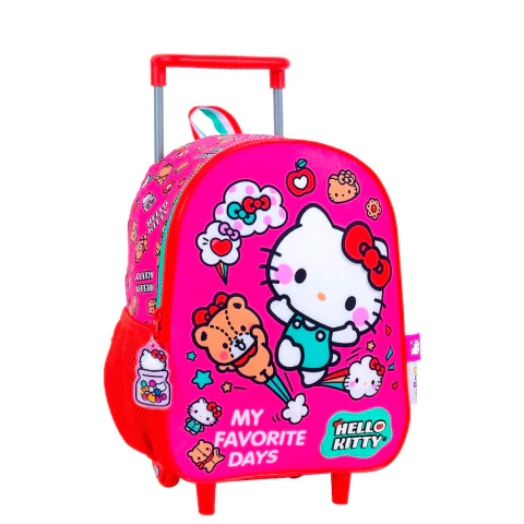 MOCHILA WABRO HELLO KITTY - MY FAVORITE DAYS ROJO - 16" CARRO - comprar online